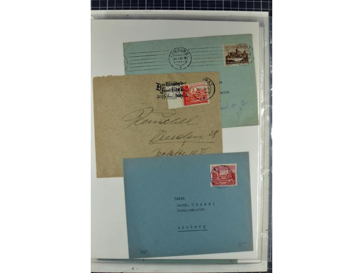 1923/45, meist gestempelte und postfrische Sammlung mit sehr vielen Briefen und Karten, dabei bessere und kpl. Ausgaben, bess