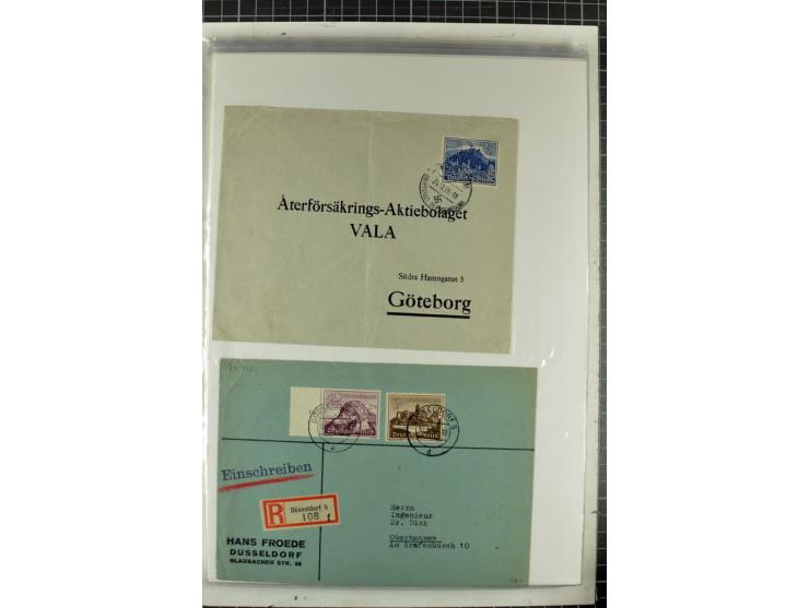 1923/45, meist gestempelte und postfrische Sammlung mit sehr vielen Briefen und Karten, dabei bessere und kpl. Ausgaben, bess