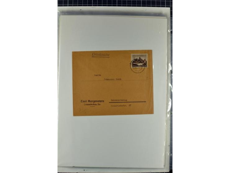 1923/45, meist gestempelte und postfrische Sammlung mit sehr vielen Briefen und Karten, dabei bessere und kpl. Ausgaben, bess