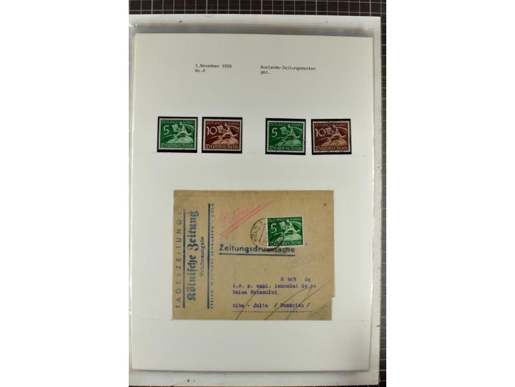 1923/45, meist gestempelte und postfrische Sammlung mit sehr vielen Briefen und Karten, dabei bessere und kpl. Ausgaben, bess