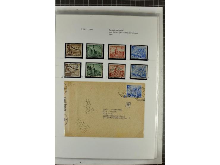 1923/45, meist gestempelte und postfrische Sammlung mit sehr vielen Briefen und Karten, dabei bessere und kpl. Ausgaben, bess