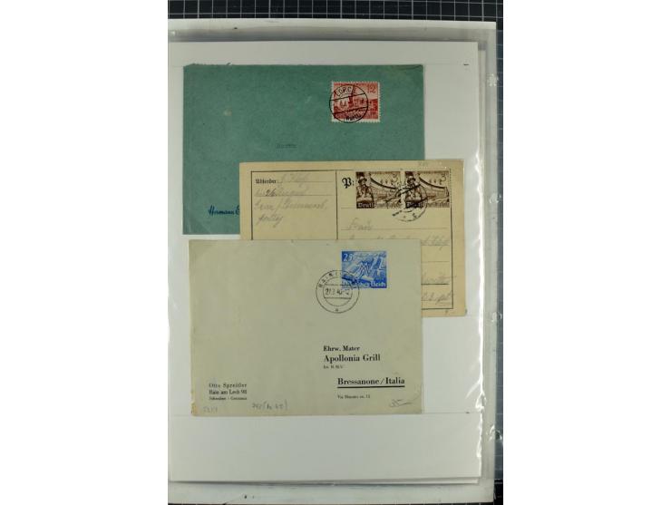 1923/45, meist gestempelte und postfrische Sammlung mit sehr vielen Briefen und Karten, dabei bessere und kpl. Ausgaben, bess