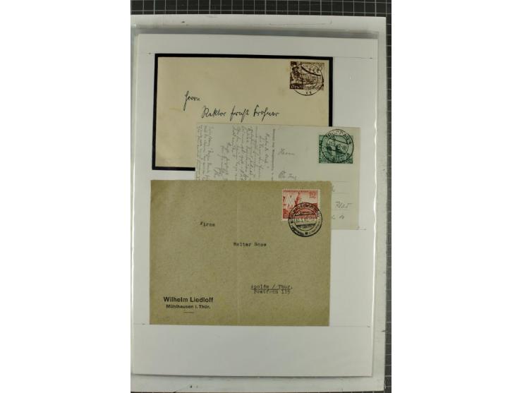 1923/45, meist gestempelte und postfrische Sammlung mit sehr vielen Briefen und Karten, dabei bessere und kpl. Ausgaben, bess