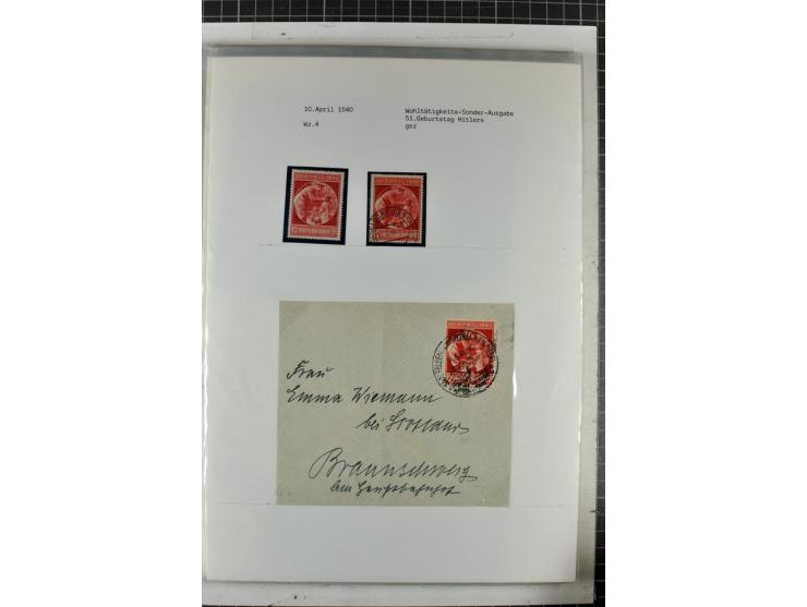 1923/45, meist gestempelte und postfrische Sammlung mit sehr vielen Briefen und Karten, dabei bessere und kpl. Ausgaben, bess