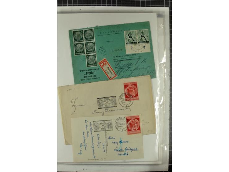 1923/45, meist gestempelte und postfrische Sammlung mit sehr vielen Briefen und Karten, dabei bessere und kpl. Ausgaben, bess
