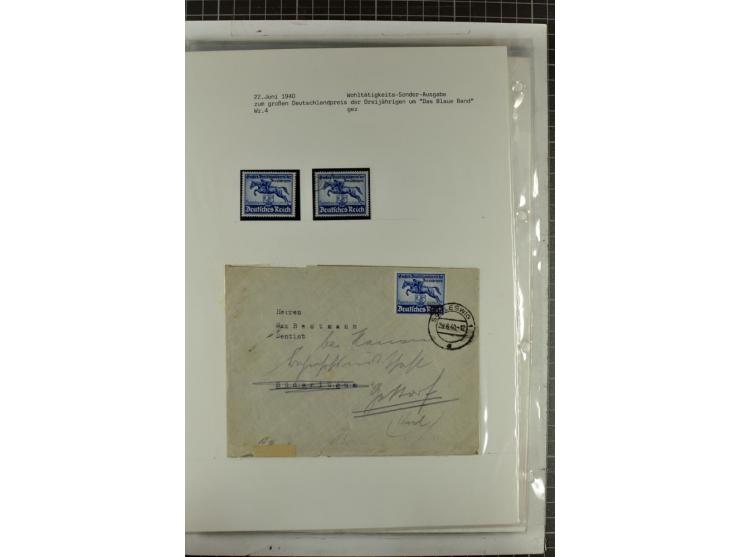 1923/45, meist gestempelte und postfrische Sammlung mit sehr vielen Briefen und Karten, dabei bessere und kpl. Ausgaben, bess