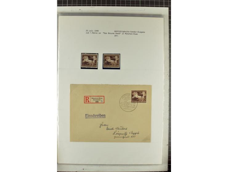 1923/45, meist gestempelte und postfrische Sammlung mit sehr vielen Briefen und Karten, dabei bessere und kpl. Ausgaben, bess