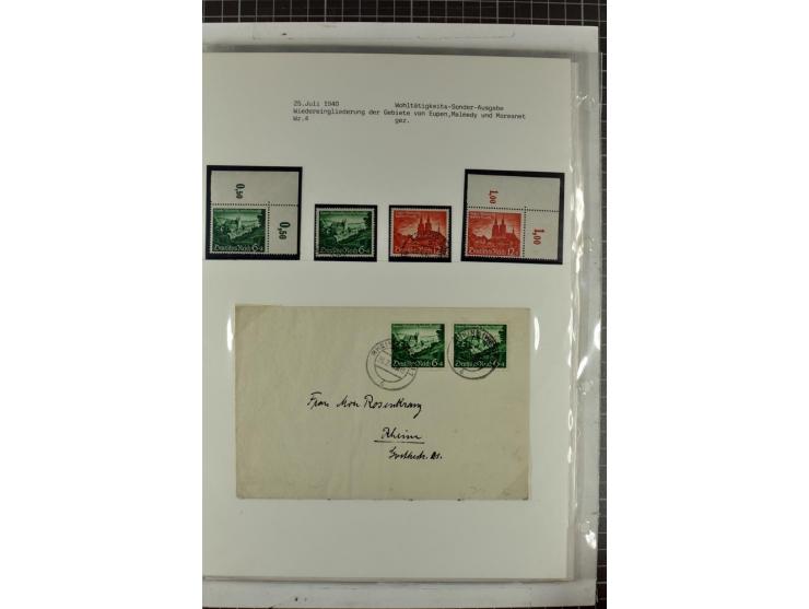 1923/45, meist gestempelte und postfrische Sammlung mit sehr vielen Briefen und Karten, dabei bessere und kpl. Ausgaben, bess