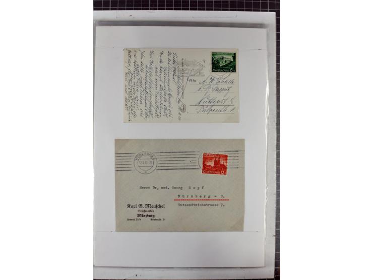 1923/45, meist gestempelte und postfrische Sammlung mit sehr vielen Briefen und Karten, dabei bessere und kpl. Ausgaben, bess