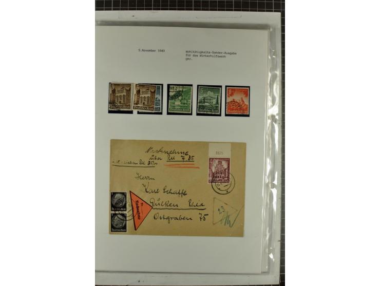 1923/45, meist gestempelte und postfrische Sammlung mit sehr vielen Briefen und Karten, dabei bessere und kpl. Ausgaben, bess