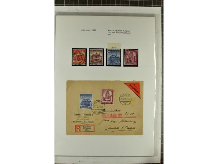 1923/45, meist gestempelte und postfrische Sammlung mit sehr vielen Briefen und Karten, dabei bessere und kpl. Ausgaben, bess