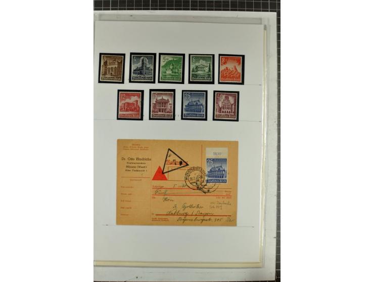 1923/45, meist gestempelte und postfrische Sammlung mit sehr vielen Briefen und Karten, dabei bessere und kpl. Ausgaben, bess