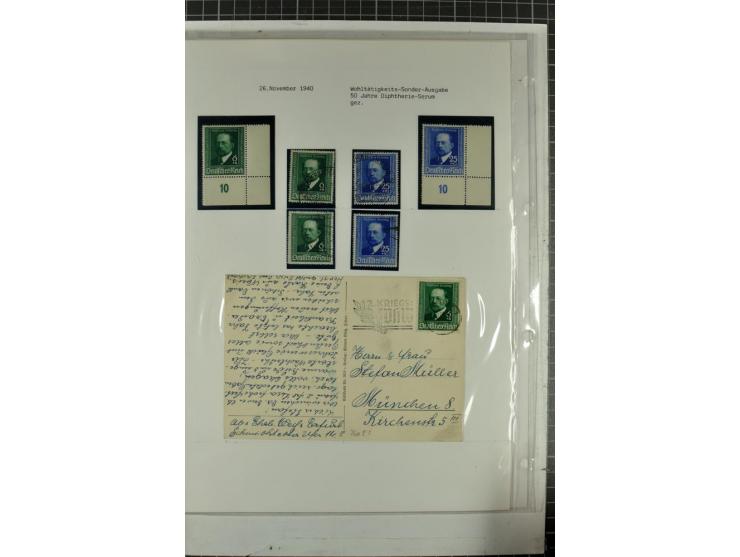 1923/45, meist gestempelte und postfrische Sammlung mit sehr vielen Briefen und Karten, dabei bessere und kpl. Ausgaben, bess