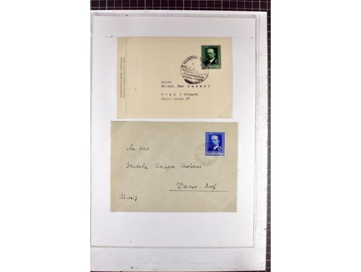 1923/45, meist gestempelte und postfrische Sammlung mit sehr vielen Briefen und Karten, dabei bessere und kpl. Ausgaben, bess