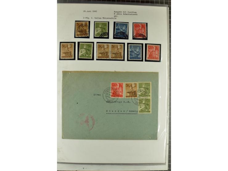 1923/45, meist gestempelte und postfrische Sammlung mit sehr vielen Briefen und Karten, dabei bessere und kpl. Ausgaben, bess