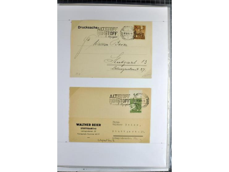 1923/45, meist gestempelte und postfrische Sammlung mit sehr vielen Briefen und Karten, dabei bessere und kpl. Ausgaben, bess