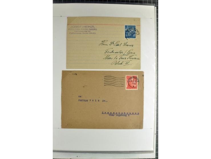 1923/45, meist gestempelte und postfrische Sammlung mit sehr vielen Briefen und Karten, dabei bessere und kpl. Ausgaben, bess