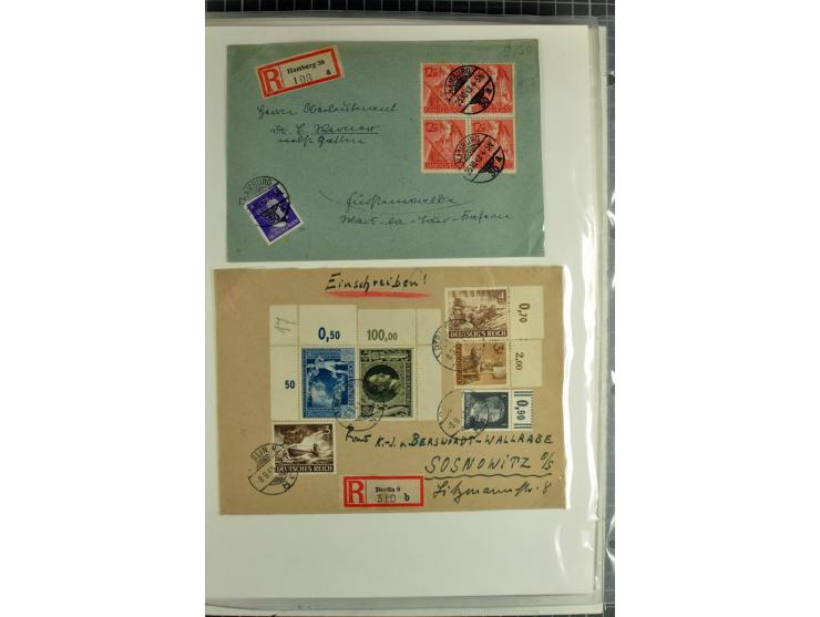 1923/45, meist gestempelte und postfrische Sammlung mit sehr vielen Briefen und Karten, dabei bessere und kpl. Ausgaben, bess