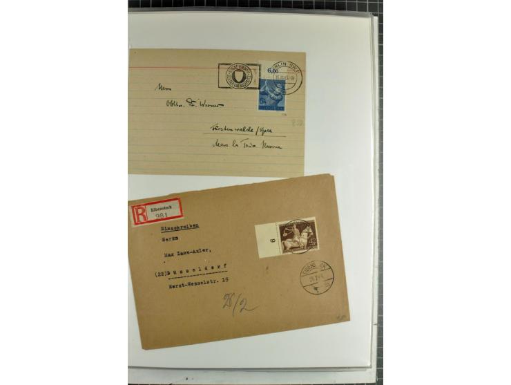 1923/45, meist gestempelte und postfrische Sammlung mit sehr vielen Briefen und Karten, dabei bessere und kpl. Ausgaben, bess