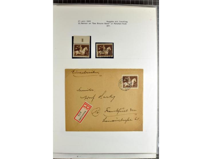 1923/45, meist gestempelte und postfrische Sammlung mit sehr vielen Briefen und Karten, dabei bessere und kpl. Ausgaben, bess