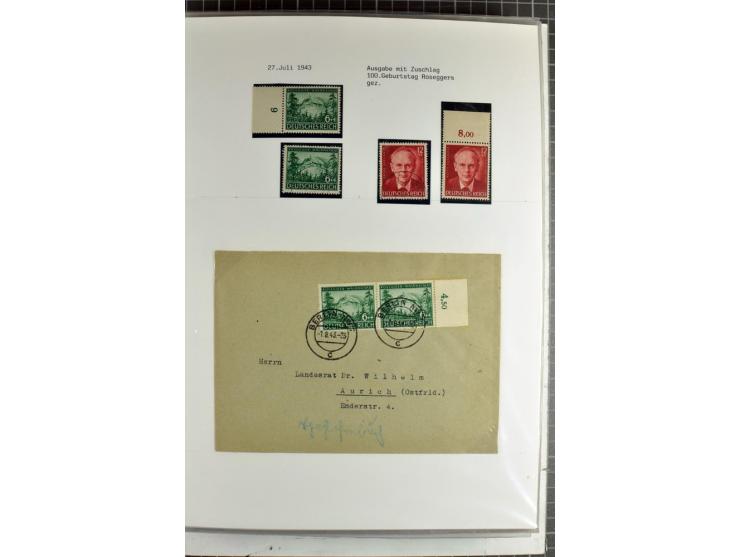 1923/45, meist gestempelte und postfrische Sammlung mit sehr vielen Briefen und Karten, dabei bessere und kpl. Ausgaben, bess