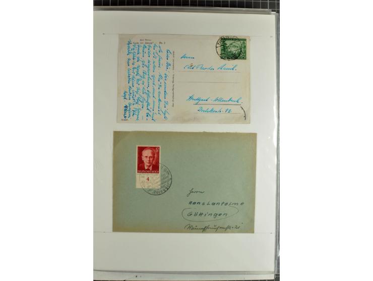 1923/45, meist gestempelte und postfrische Sammlung mit sehr vielen Briefen und Karten, dabei bessere und kpl. Ausgaben, bess