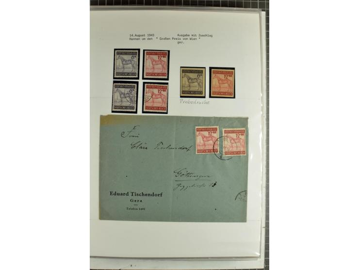 1923/45, meist gestempelte und postfrische Sammlung mit sehr vielen Briefen und Karten, dabei bessere und kpl. Ausgaben, bess