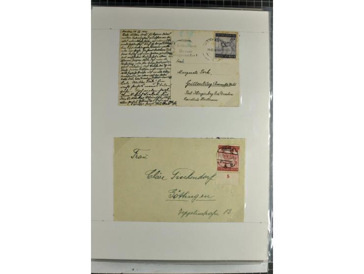 1923/45, meist gestempelte und postfrische Sammlung mit sehr vielen Briefen und Karten, dabei bessere und kpl. Ausgaben, bess