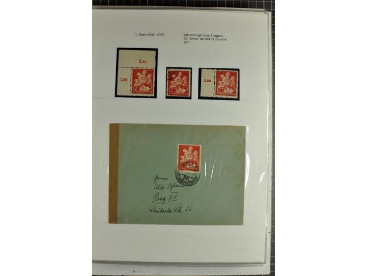 1923/45, meist gestempelte und postfrische Sammlung mit sehr vielen Briefen und Karten, dabei bessere und kpl. Ausgaben, bess