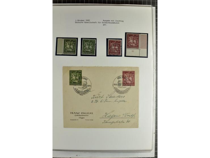 1923/45, meist gestempelte und postfrische Sammlung mit sehr vielen Briefen und Karten, dabei bessere und kpl. Ausgaben, bess