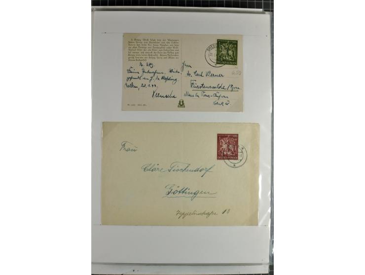 1923/45, meist gestempelte und postfrische Sammlung mit sehr vielen Briefen und Karten, dabei bessere und kpl. Ausgaben, bess