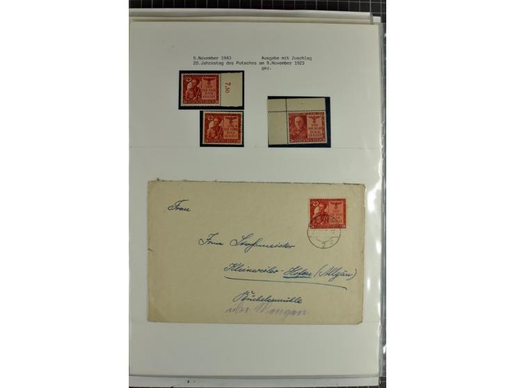 1923/45, meist gestempelte und postfrische Sammlung mit sehr vielen Briefen und Karten, dabei bessere und kpl. Ausgaben, bess
