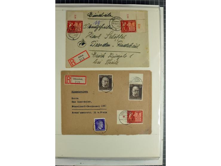 1923/45, meist gestempelte und postfrische Sammlung mit sehr vielen Briefen und Karten, dabei bessere und kpl. Ausgaben, bess