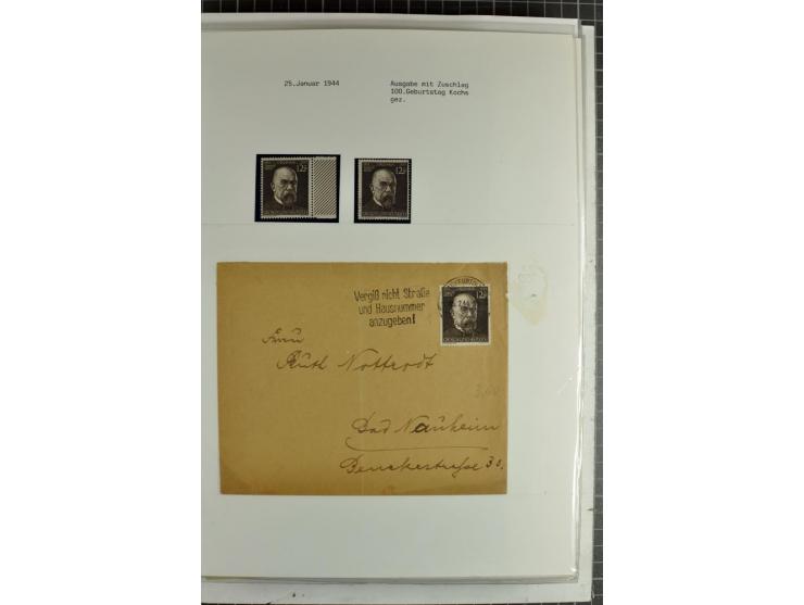 1923/45, meist gestempelte und postfrische Sammlung mit sehr vielen Briefen und Karten, dabei bessere und kpl. Ausgaben, bess