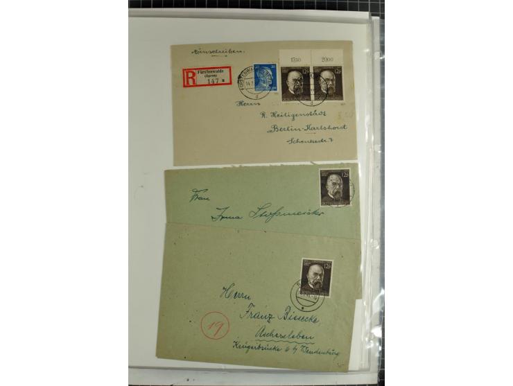 1923/45, meist gestempelte und postfrische Sammlung mit sehr vielen Briefen und Karten, dabei bessere und kpl. Ausgaben, bess