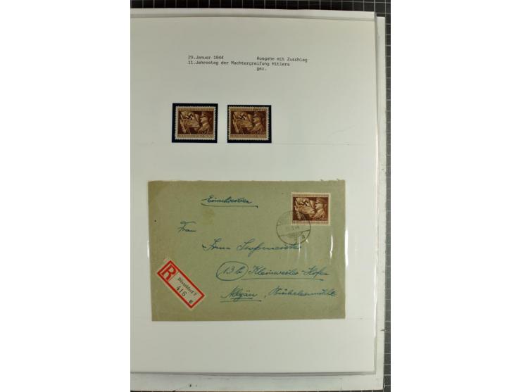 1923/45, meist gestempelte und postfrische Sammlung mit sehr vielen Briefen und Karten, dabei bessere und kpl. Ausgaben, bess