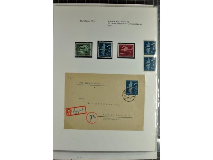 1923/45, meist gestempelte und postfrische Sammlung mit sehr vielen Briefen und Karten, dabei bessere und kpl. Ausgaben, bess
