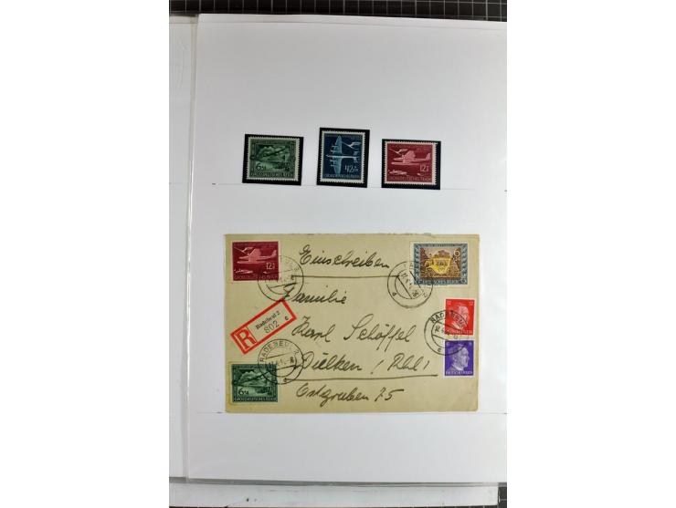 1923/45, meist gestempelte und postfrische Sammlung mit sehr vielen Briefen und Karten, dabei bessere und kpl. Ausgaben, bess