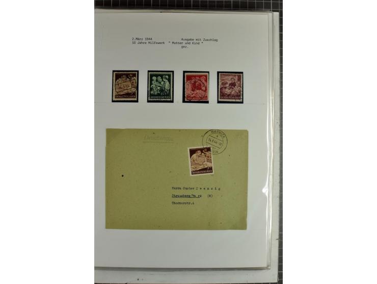 1923/45, meist gestempelte und postfrische Sammlung mit sehr vielen Briefen und Karten, dabei bessere und kpl. Ausgaben, bess