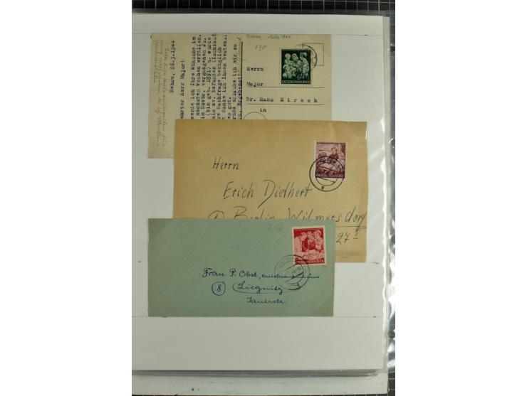 1923/45, meist gestempelte und postfrische Sammlung mit sehr vielen Briefen und Karten, dabei bessere und kpl. Ausgaben, bess