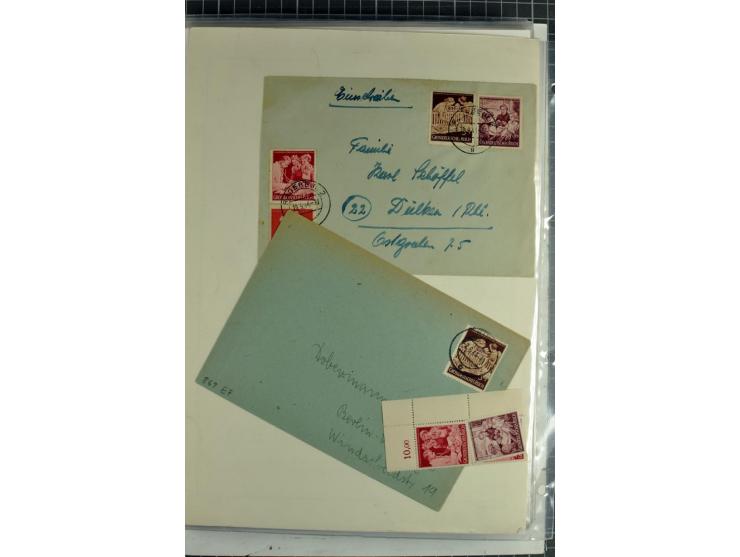 1923/45, meist gestempelte und postfrische Sammlung mit sehr vielen Briefen und Karten, dabei bessere und kpl. Ausgaben, bess