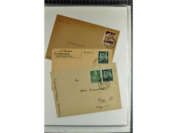1923/45, meist gestempelte und postfrische Sammlung mit sehr vielen Briefen und Karten, dabei bessere und kpl. Ausgaben, bess