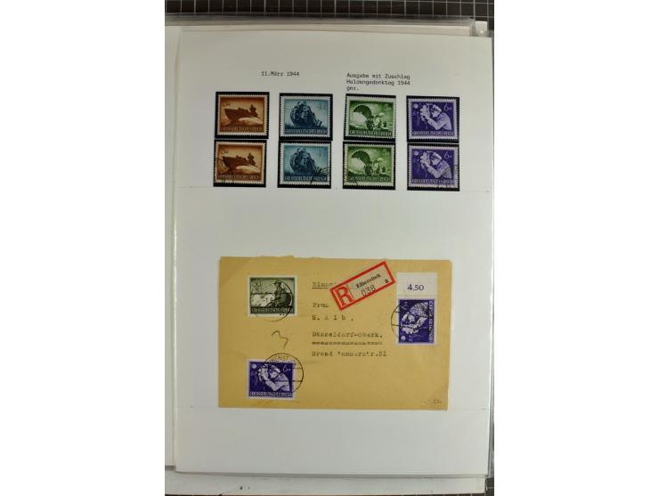 1923/45, meist gestempelte und postfrische Sammlung mit sehr vielen Briefen und Karten, dabei bessere und kpl. Ausgaben, bess