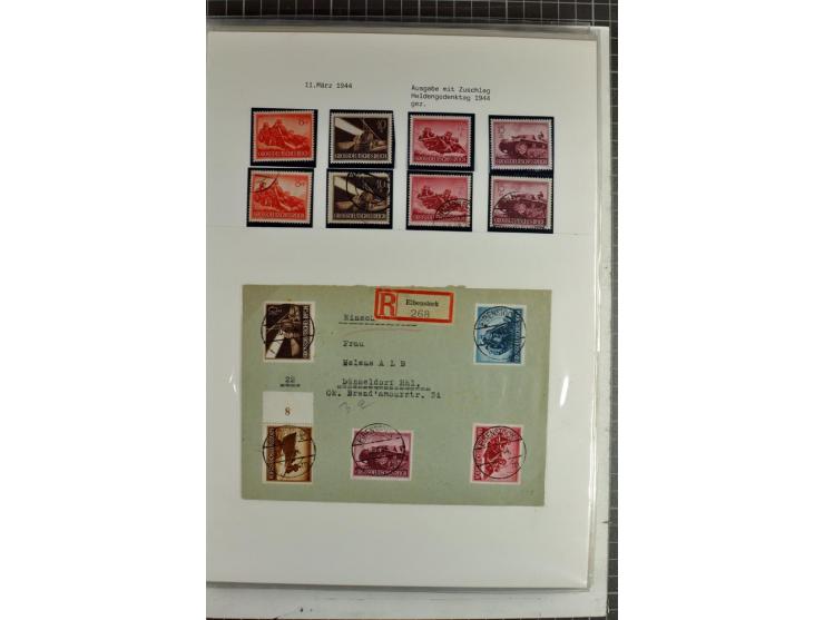 1923/45, meist gestempelte und postfrische Sammlung mit sehr vielen Briefen und Karten, dabei bessere und kpl. Ausgaben, bess