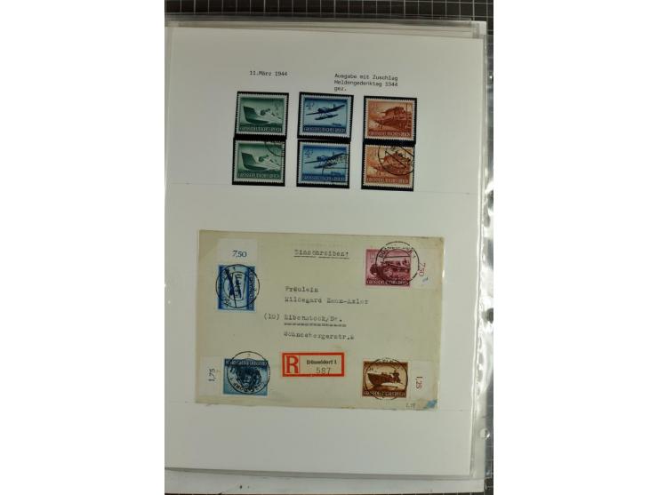1923/45, meist gestempelte und postfrische Sammlung mit sehr vielen Briefen und Karten, dabei bessere und kpl. Ausgaben, bess