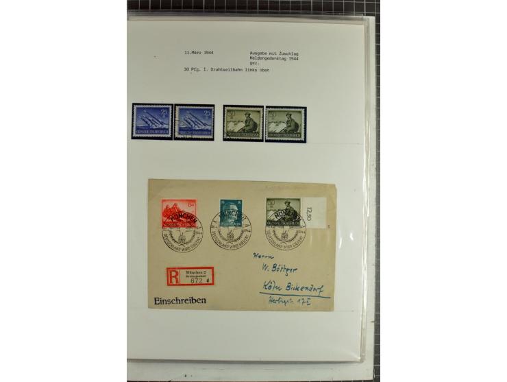 1923/45, meist gestempelte und postfrische Sammlung mit sehr vielen Briefen und Karten, dabei bessere und kpl. Ausgaben, bess