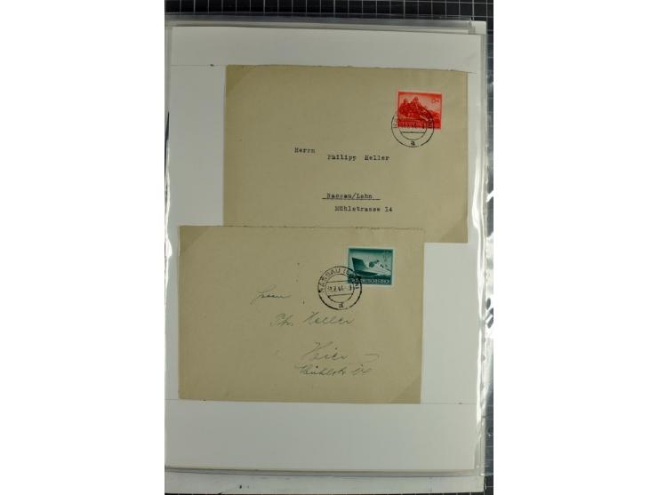 1923/45, meist gestempelte und postfrische Sammlung mit sehr vielen Briefen und Karten, dabei bessere und kpl. Ausgaben, bess