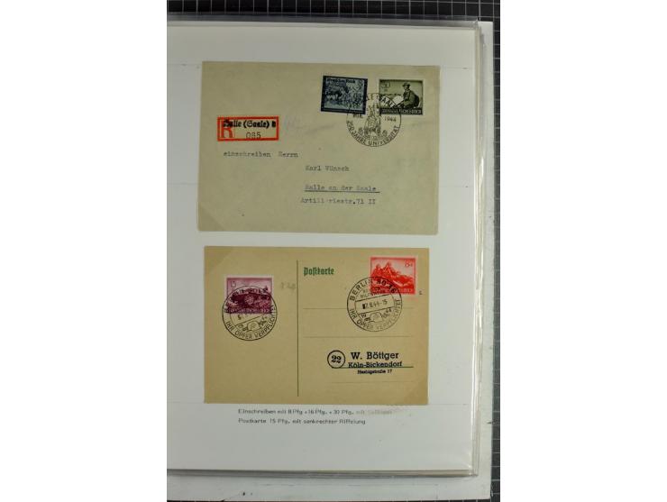 1923/45, meist gestempelte und postfrische Sammlung mit sehr vielen Briefen und Karten, dabei bessere und kpl. Ausgaben, bess