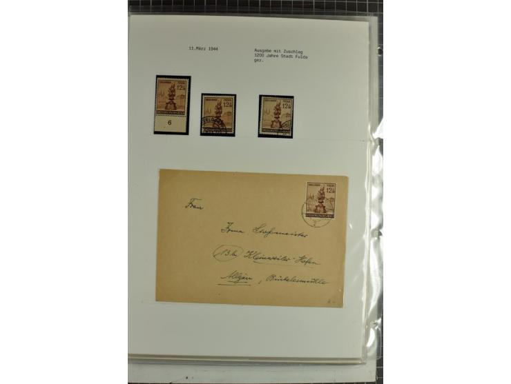1923/45, meist gestempelte und postfrische Sammlung mit sehr vielen Briefen und Karten, dabei bessere und kpl. Ausgaben, bess