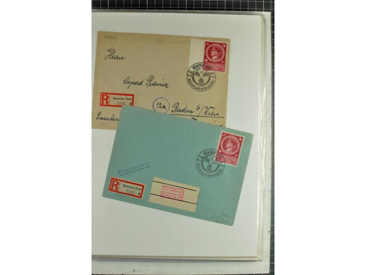 1923/45, meist gestempelte und postfrische Sammlung mit sehr vielen Briefen und Karten, dabei bessere und kpl. Ausgaben, bess